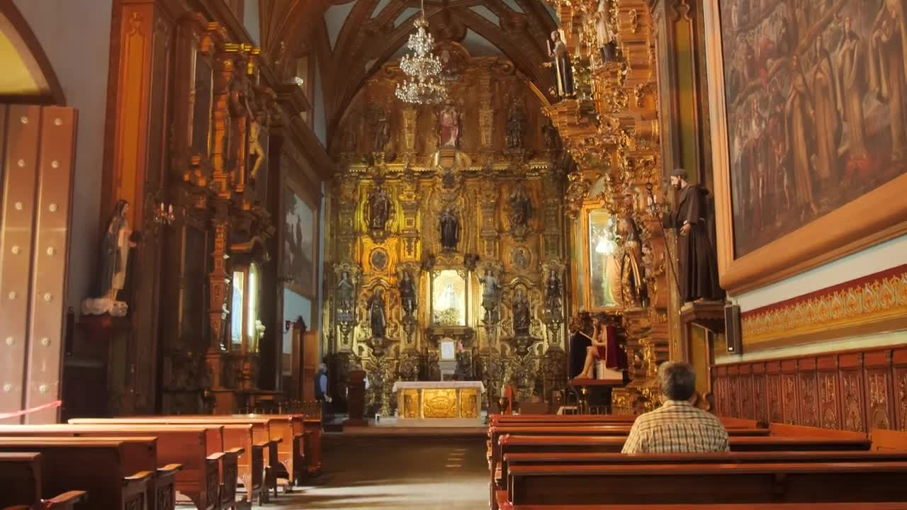 Stock Video Interior Of A Baroque Church With Statues And Gilt Details Animated Wallpaper - Free Download
