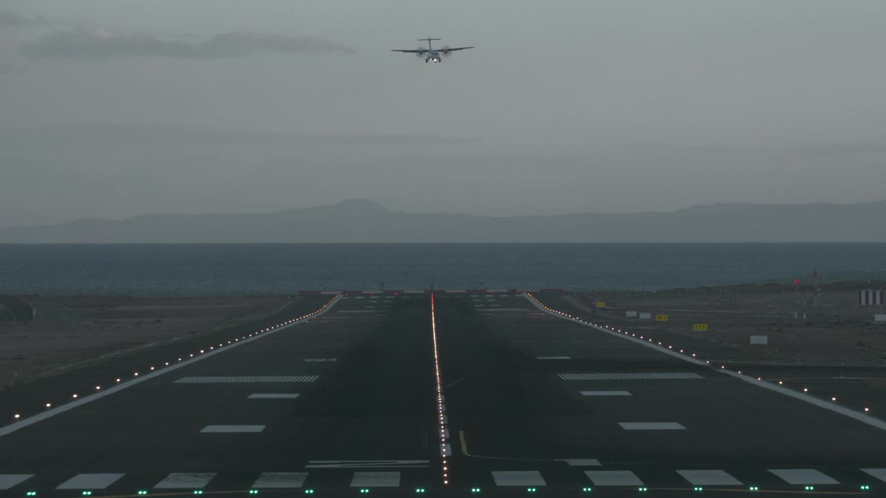 Stock Video First Plane Arriving In The Morning Live Wallpaper For PC - Free Download