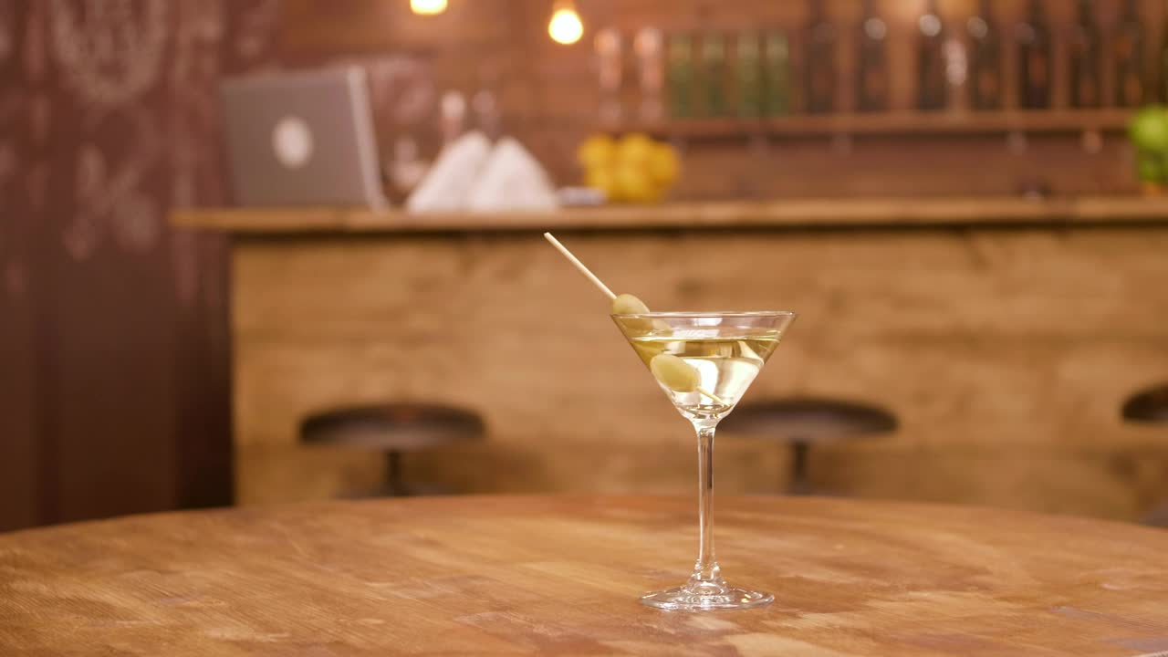 Stock Video Martini On A Bar Tabl Animated Wallpaper - Free Download