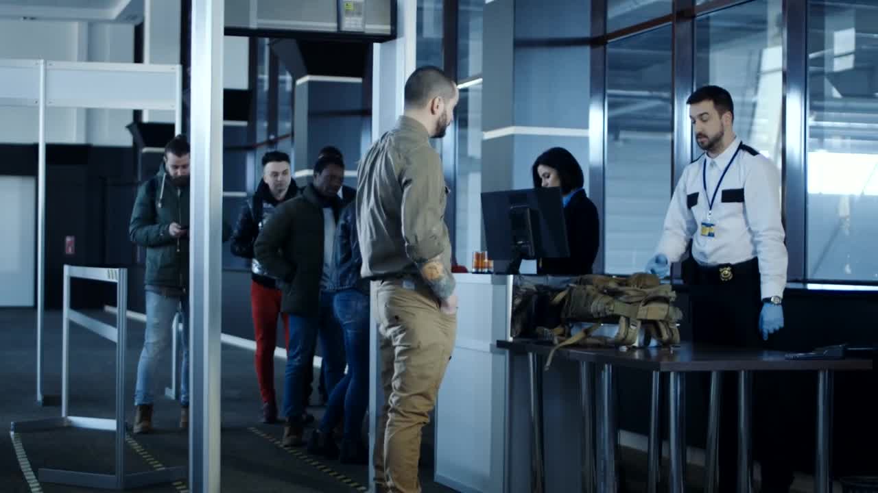 Stock Video Military Men Security At The Airpor Animated Wallpaper - Free Download
