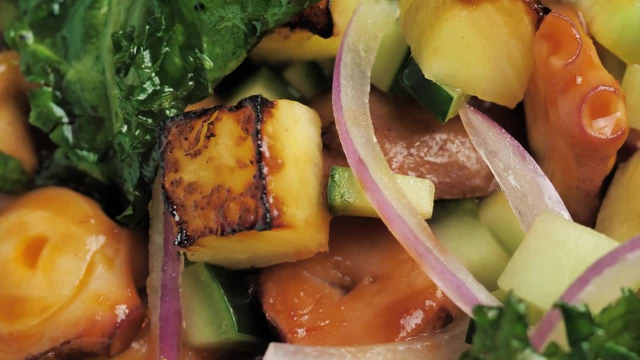 Video Stock Closeup To Vegan Looking Food Live Wallpaper For PC - Free Download