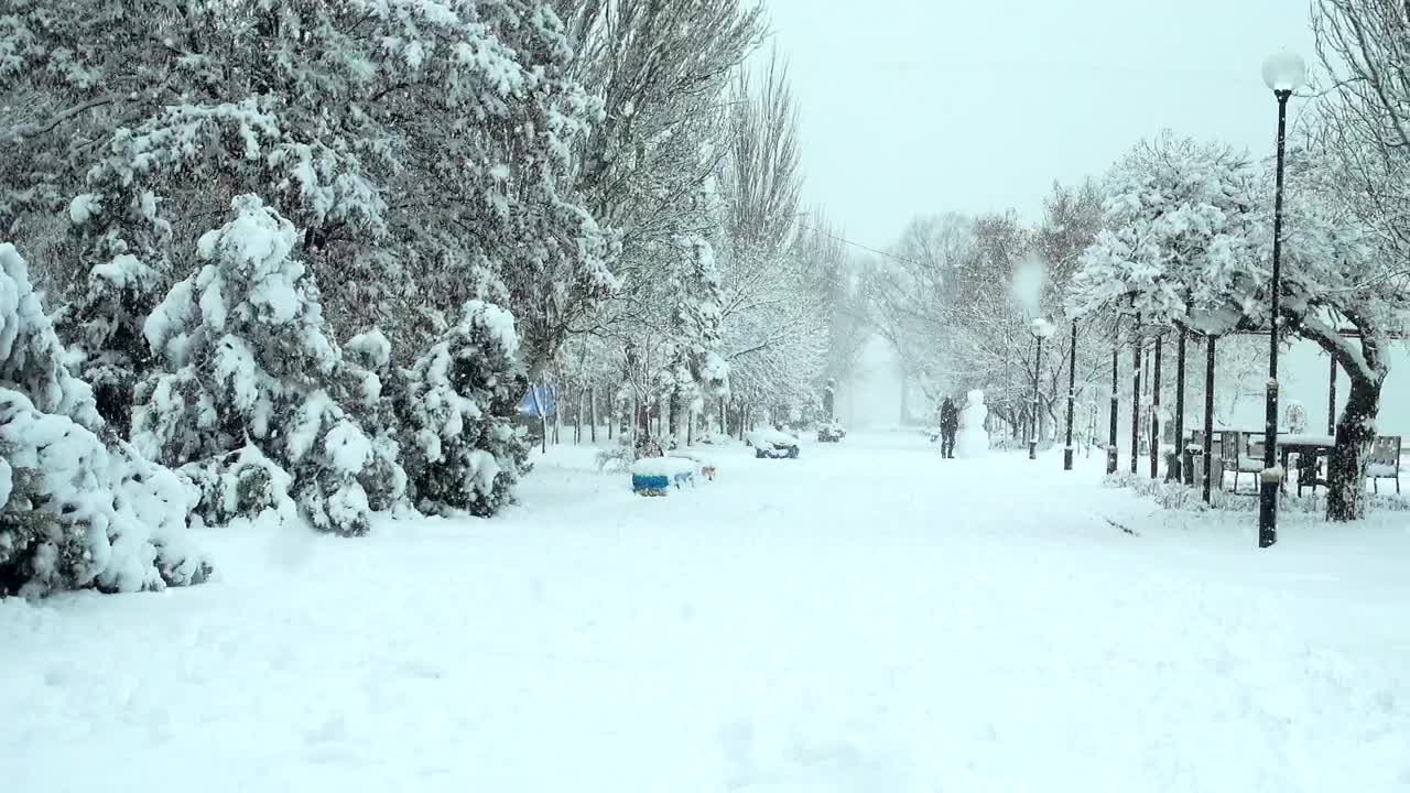 Stock Video Deep Snow Through A Tourist Town Live Wallpaper For PC - Free Download
