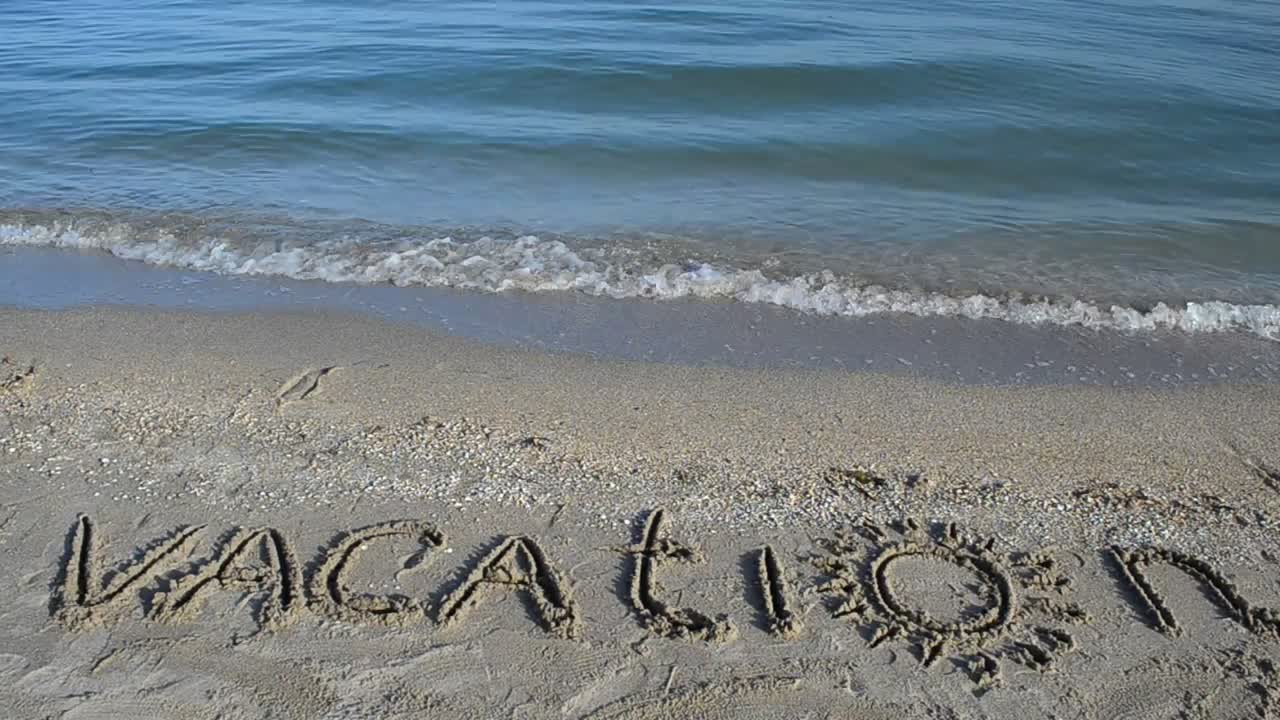Free Stock Video Vacation Written On The Beach Near The Sea Water Live Wallpaper - Free Download