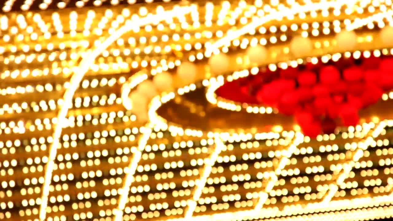 Stock Video Lights And Neon Of A Sign At Las Vegas Animated Wallpaper - Free Download