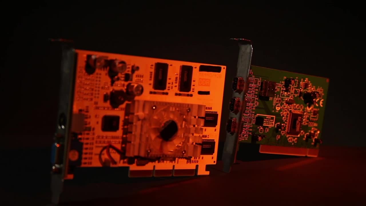 Stock Video Computer Cards In A Dark Room Live Wallpaper For PC - Free Download