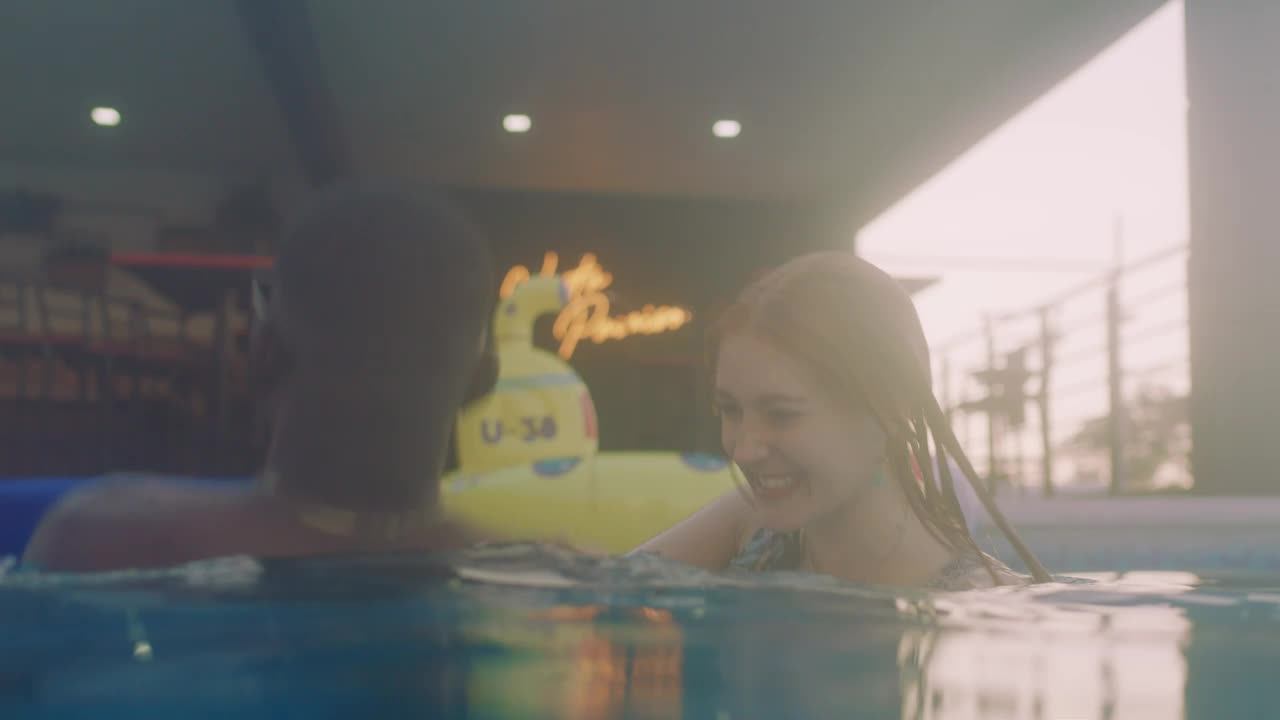 Stock Video Friends Playing In The Pool Live Wallpaper For PC - Free Download