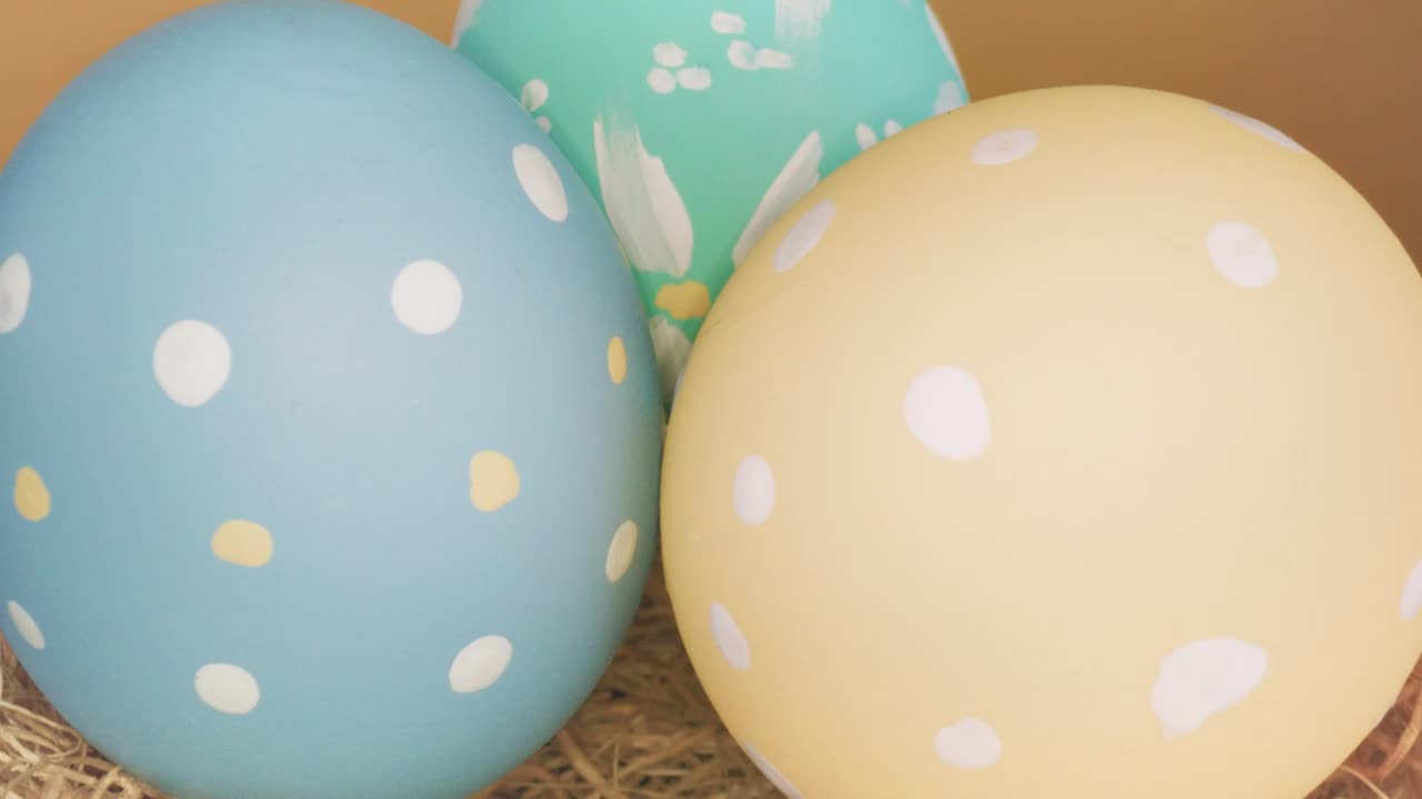 Free Video Stock texture of decorated easter eggs Live Wallpaper - Free Download
