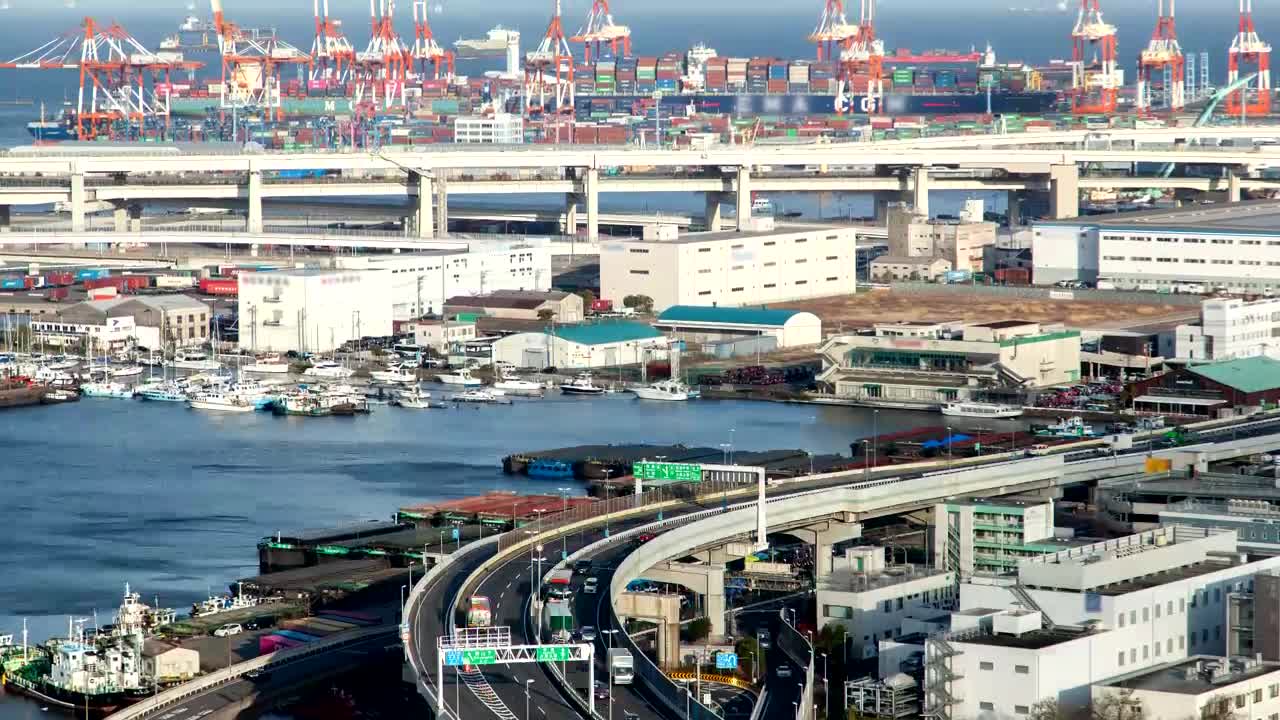Video Stock Port With Boats Ships Buildings And Containers Live Wallpaper Free - Free Download