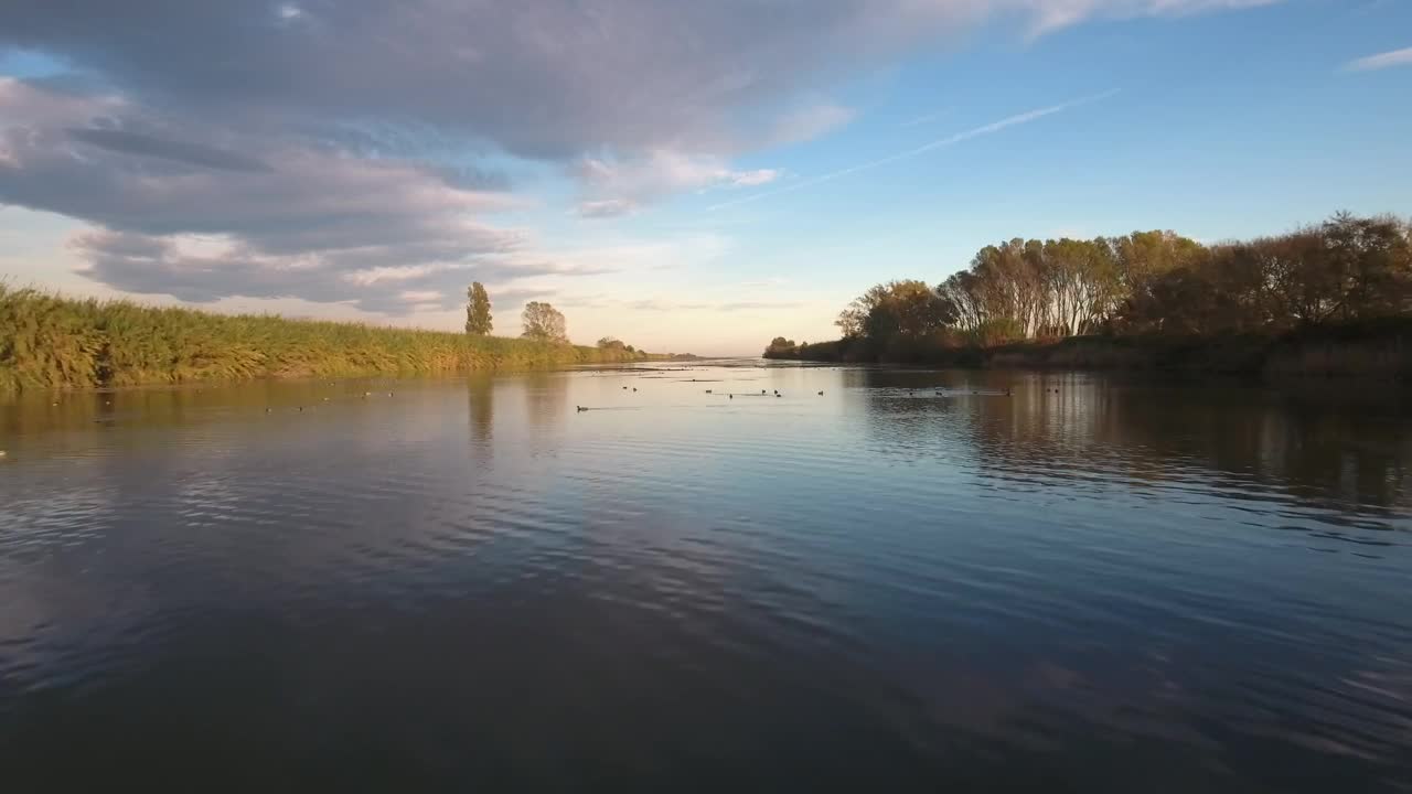Stock Video Flying Low Over A Gentle River Live Wallpaper For PC - Free Download