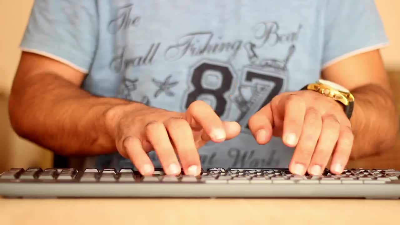 Free Video Stock time lapse of a person typing on a keyboard Live Wallpaper - Free Download