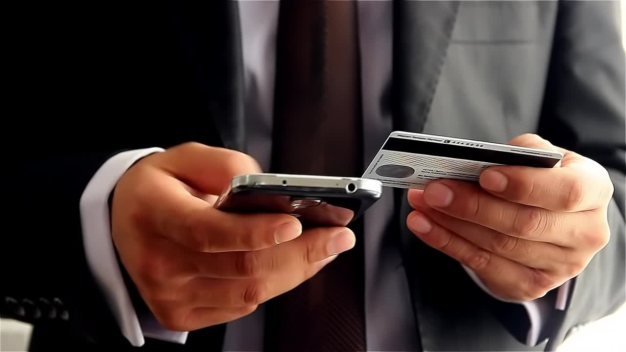 Stock Video Man In Suit Copying Data From A Card In Hi Animated Wallpaper - Free Download