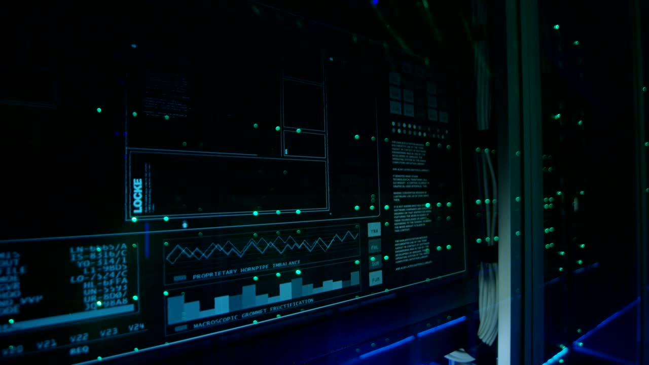 Stock Video Computer Login Screen In Modern Data Center Live Wallpaper For PC - Free Download