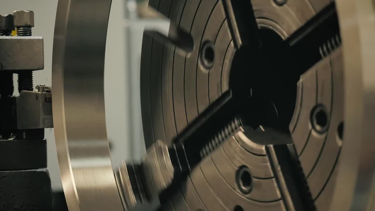 Stock Video Industrial Lathe Machine Animated Wallpaper - Free Download