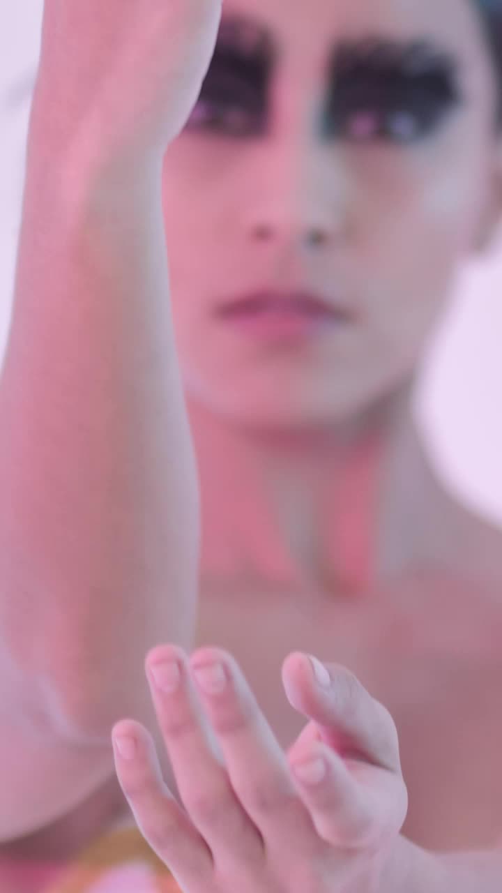 Video Stock Portrait Of A Ballerina Doing Movements With Her Hands Live Wallpaper Free - Free Download