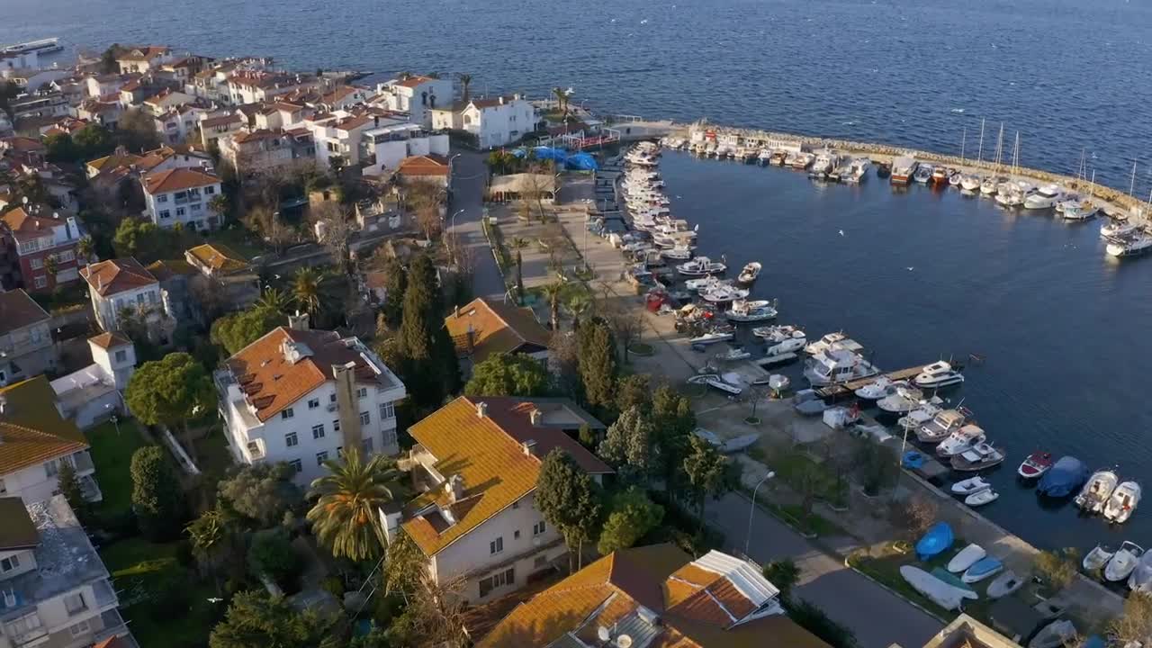 Video Stock Calm Marina Waters In Istanbul Live Wallpaper For PC - Free Download