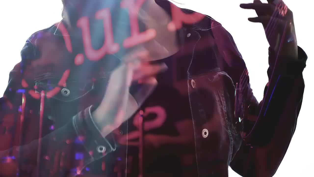 Stock Video Double Exposure Video Of A Person And A Rock Band Live Wallpaper For PC - Free Download