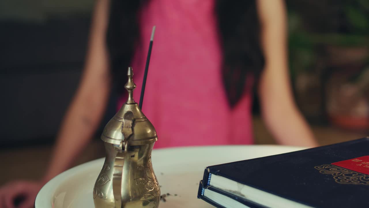Free Stock Video Young Woman Meditating With Incense Live Wallpaper - Free Download