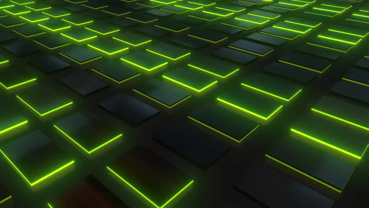 Free Video Stock surface illuminated boxes with green edges d Live Wallpaper - Free Download