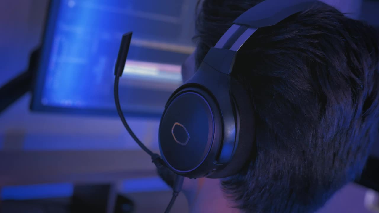Stock Video Man Editing A Video At A Workstation Animated Wallpaper - Free Download