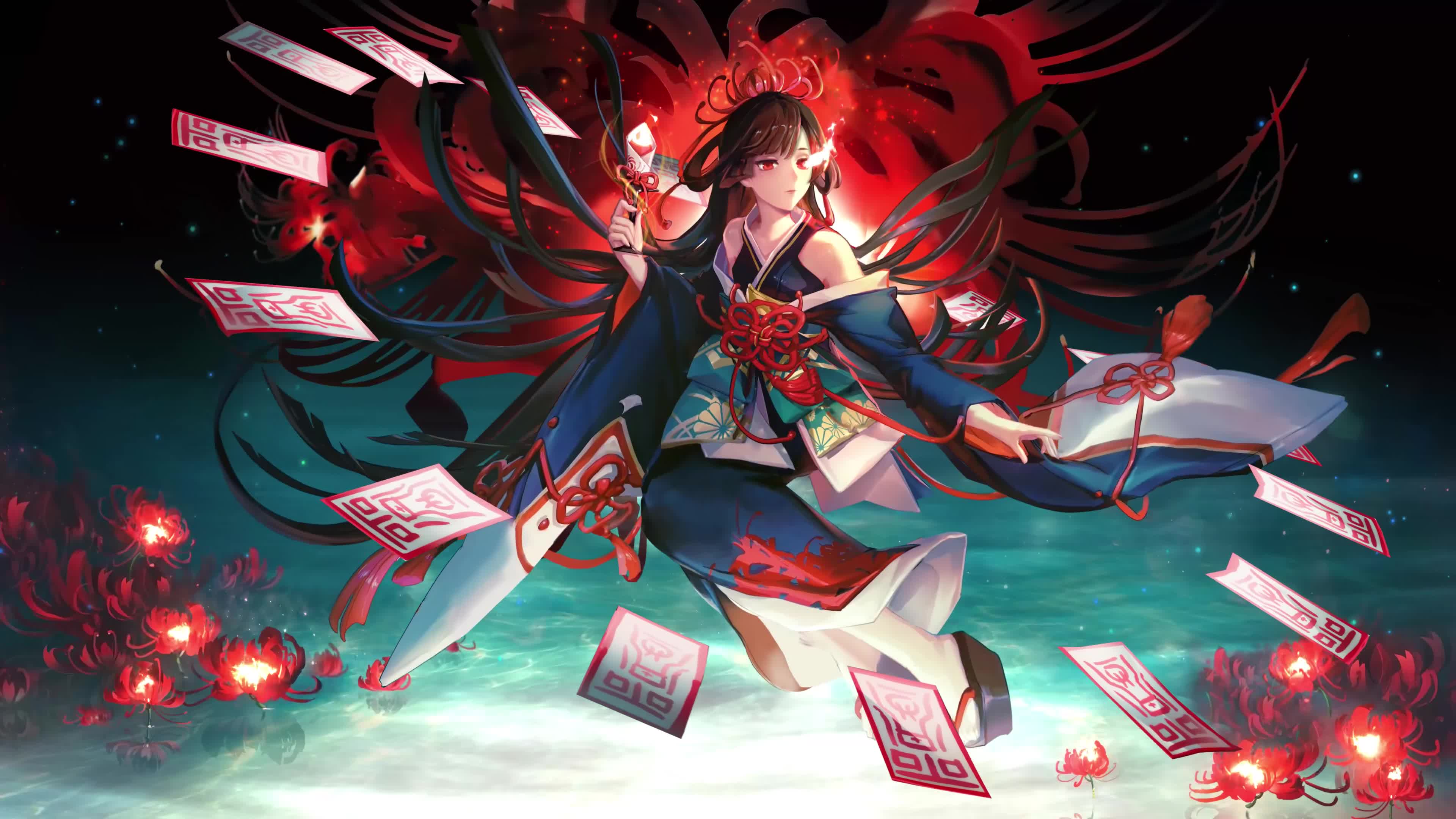 4K Anime 彼岸花 Red Spider Lily - Free Download