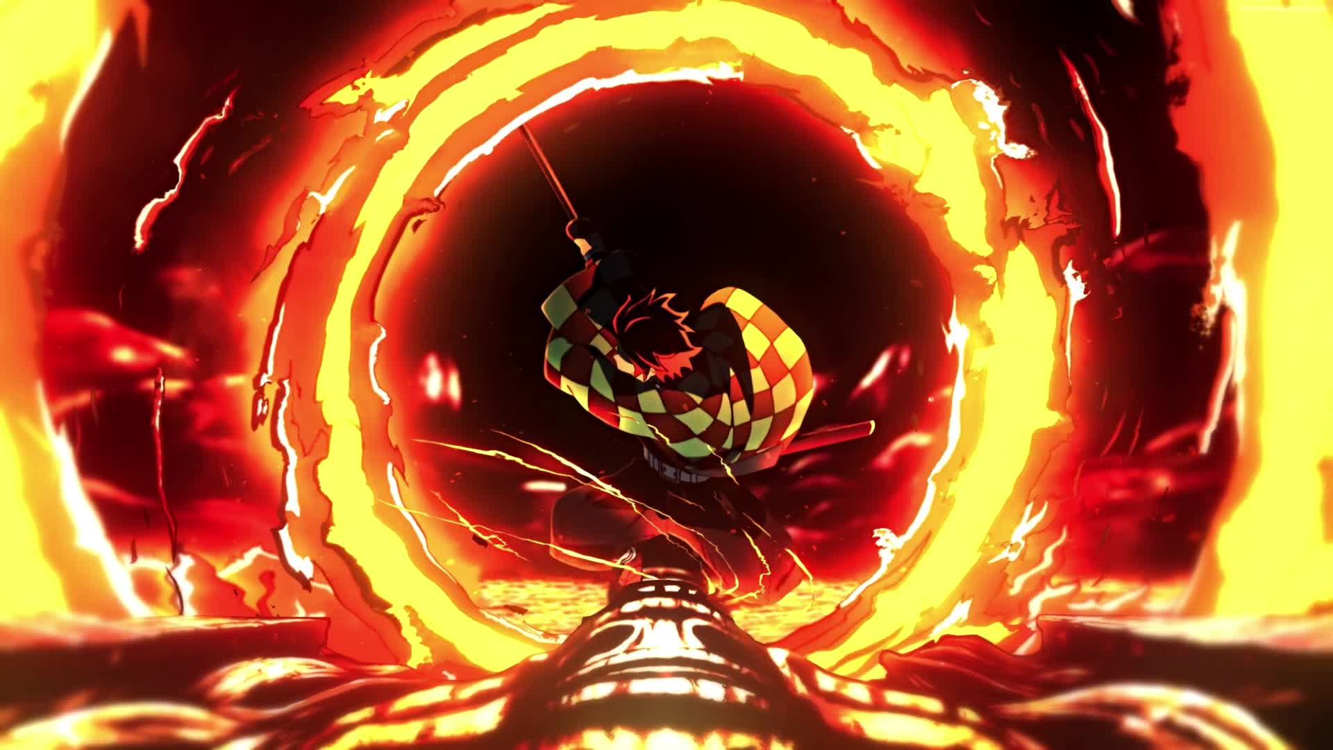 Circle of Fire Tanjiro Anime Live Wallpaper - Free Download