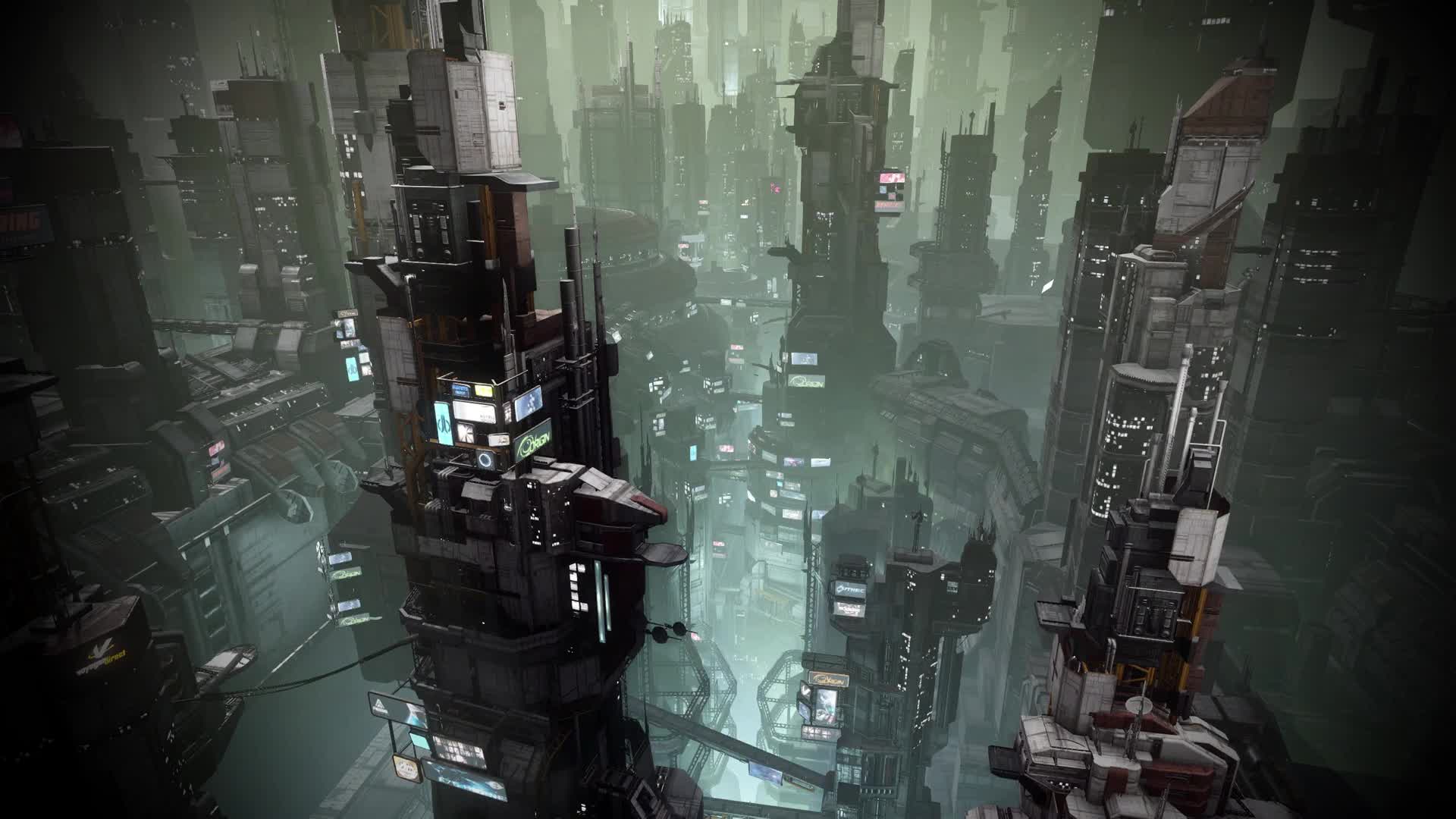 Star Citizen Area 18 Penthouse View Live Wallpaper - Free Download
