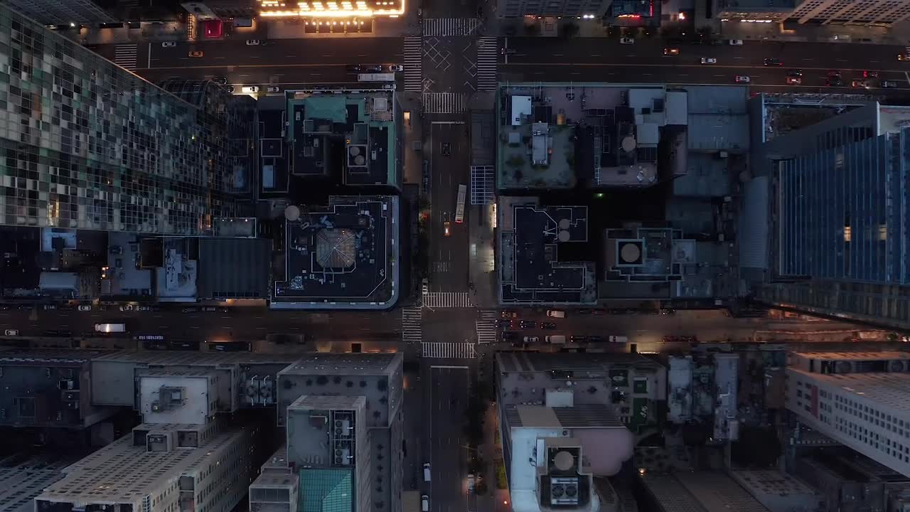 Video Stock City Streets Above The Buildings At Night Live Wallpaper For PC - Free Download