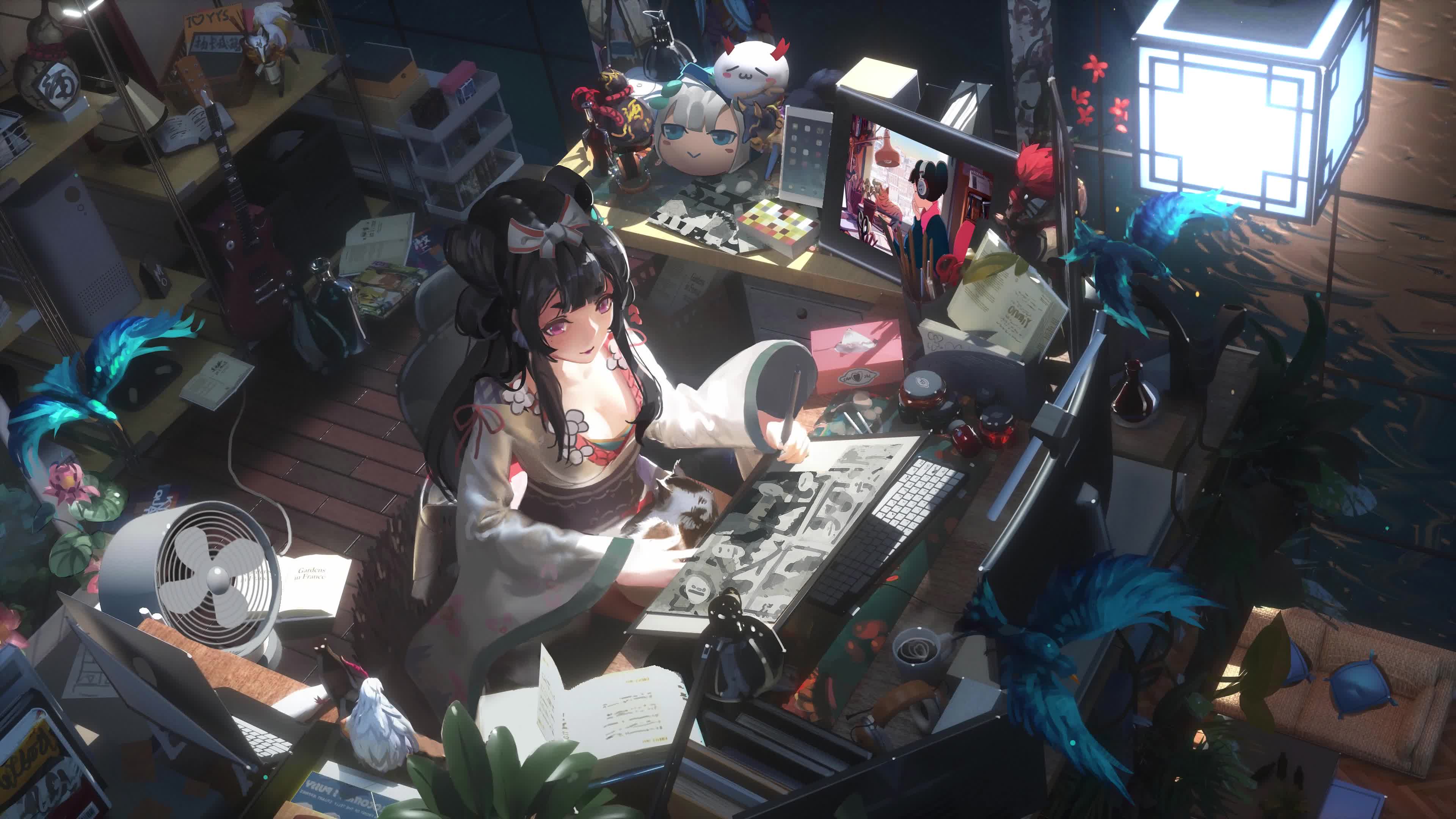 4K Anime Onmyoji Game Girl Live Wallpaper - Free Download