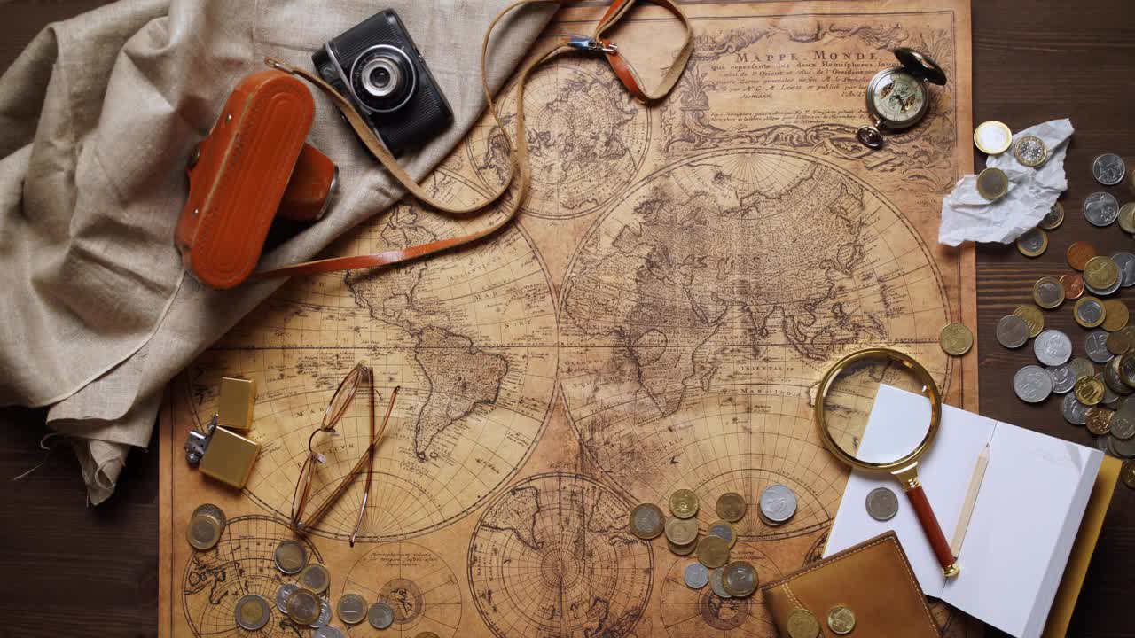 Stock Video Concept Video Of Travel Items Live Wallpaper For PC - Free Download