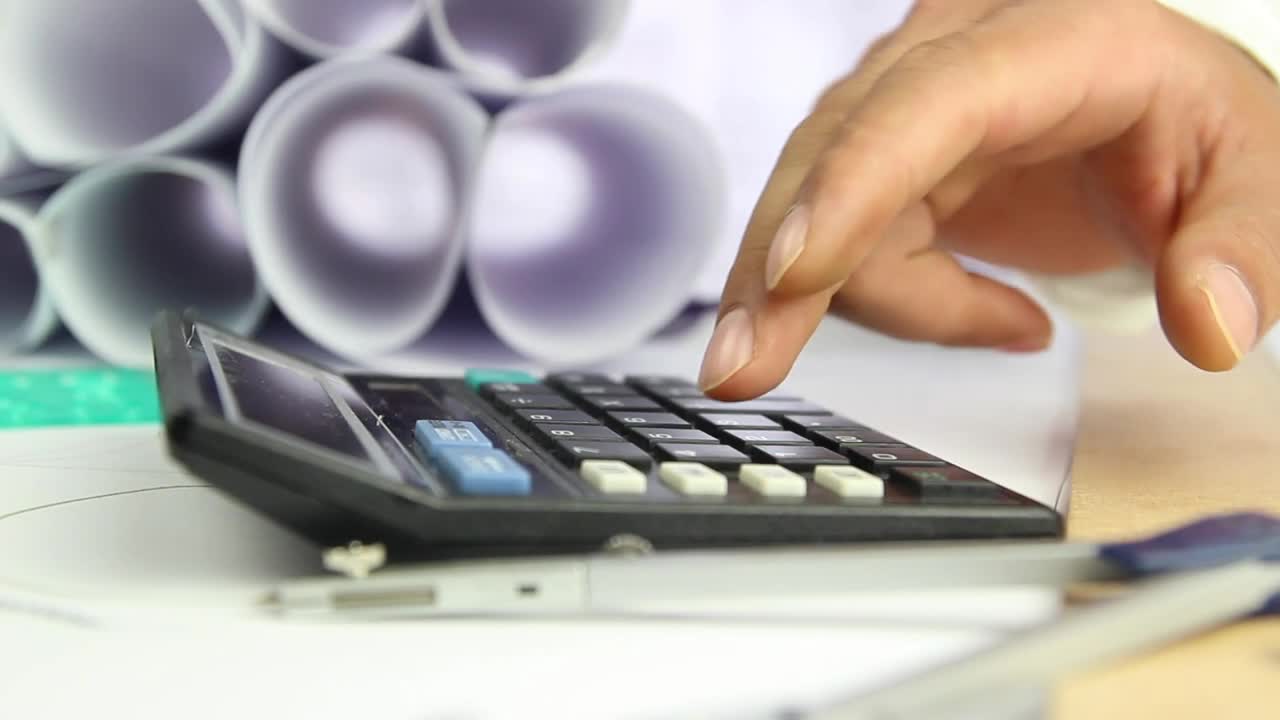 Stock Video Hand Of An Engineer On A Calculator Live Wallpaper For PC - Free Download