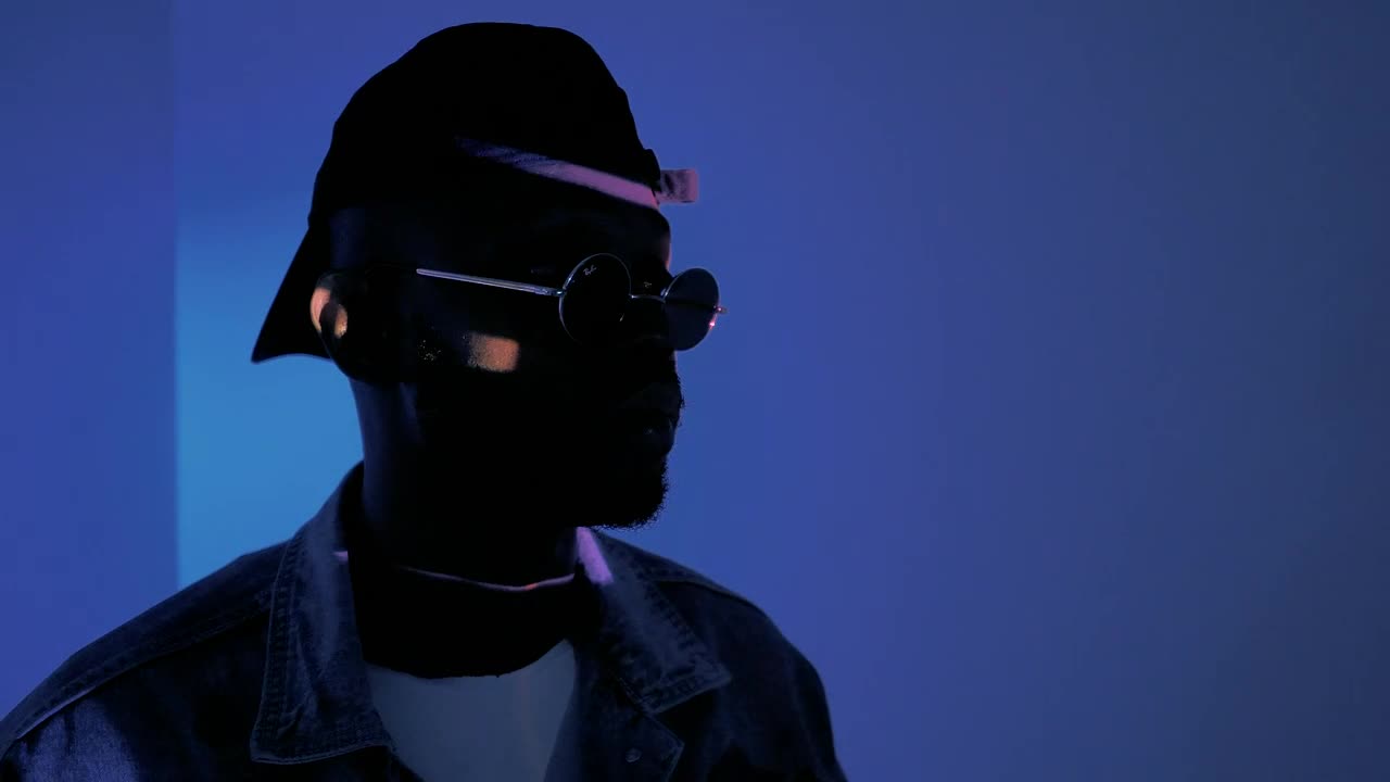 Stock Video Man Shaking Head With Lights Over Hi Animated Wallpaper - Free Download