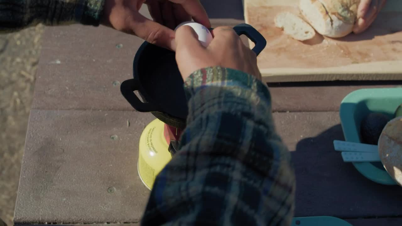 Stock Video Cooking Breakfast At A Campsite Live Wallpaper For PC - Free Download