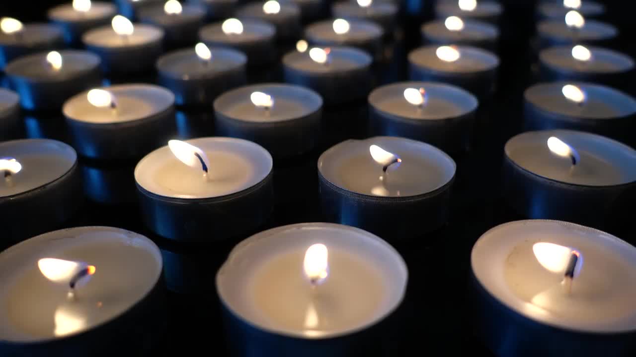 Video Stock Candles On A Dark Background Live Wallpaper For PC - Free Download