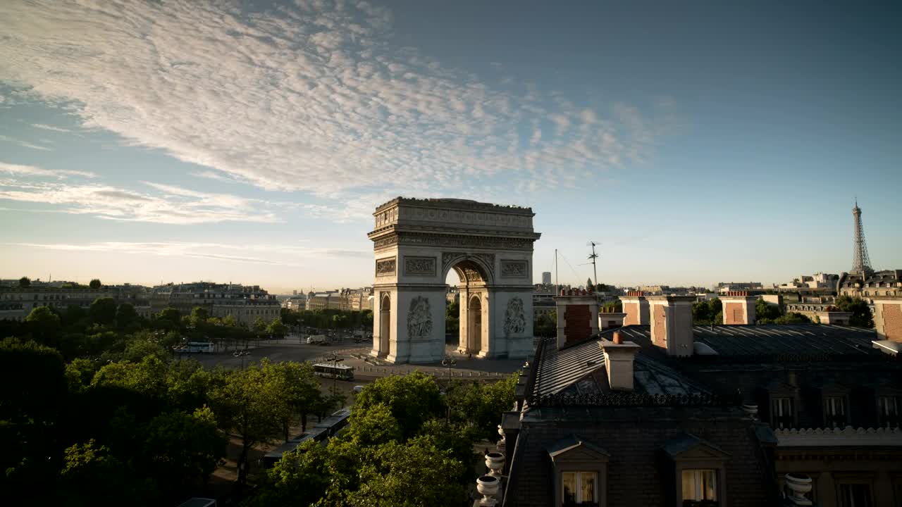 Free Video Stock time lapse of the arc de triomphe in paris from Live Wallpaper - Free Download