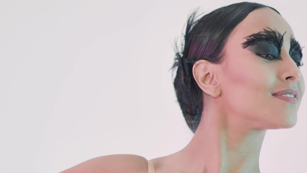 Video Stock Portrait Of A Ballet Dancer On A White Background Live Wallpaper Free - Free Download