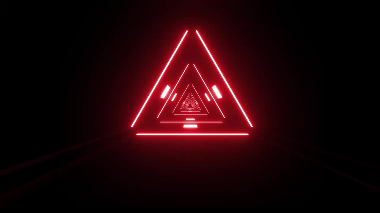 Free Stock Video Tunnel Of Triangles Of Blinking Red Light Live Wallpaper - Free Download