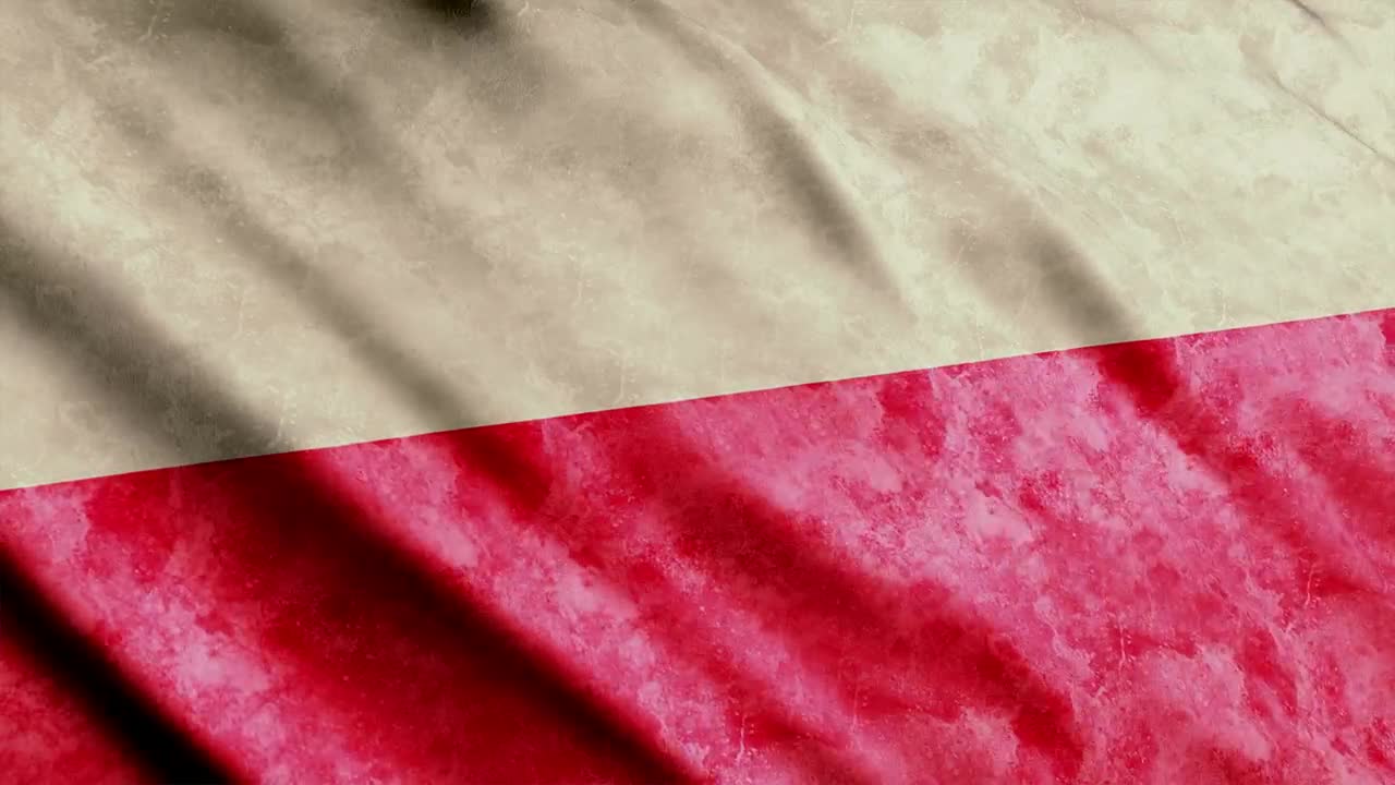 Stock Video Old Polish Flag Waving Live Wallpaper - Free Download