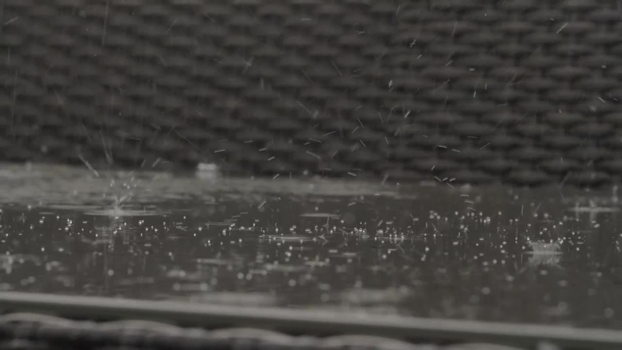 Video Stock Rain Falling Onto A Bench Live Wallpaper Free - Free Download