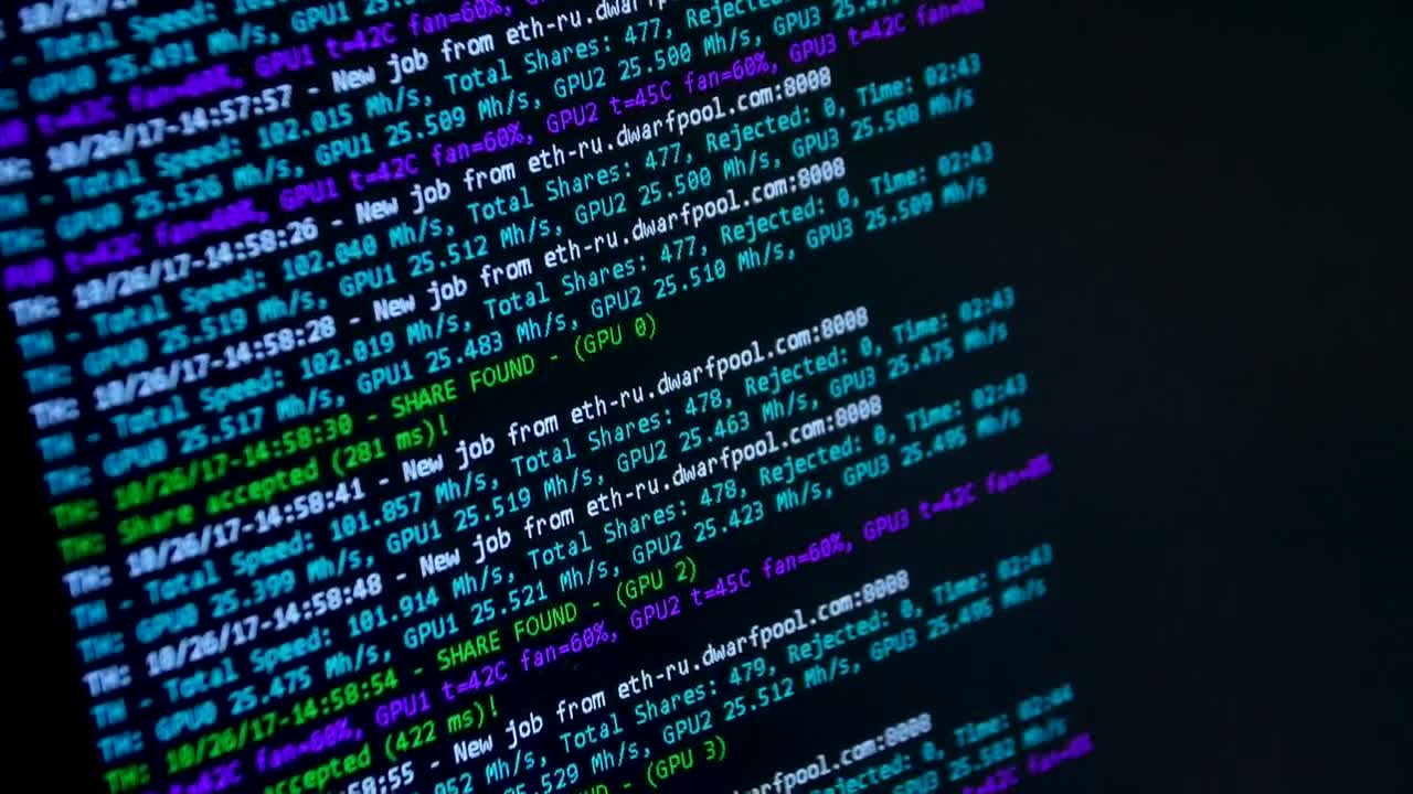 Stock Video Colorful Data Scrolling Live Wallpaper For PC - Free Download