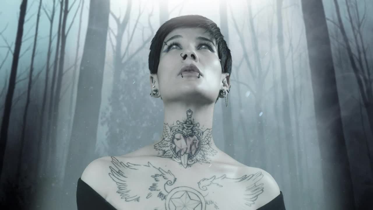 Video Stock Photograph Of A Gothic Woman With A Dark Cloudy Forest Live Wallpaper Free - Free Download