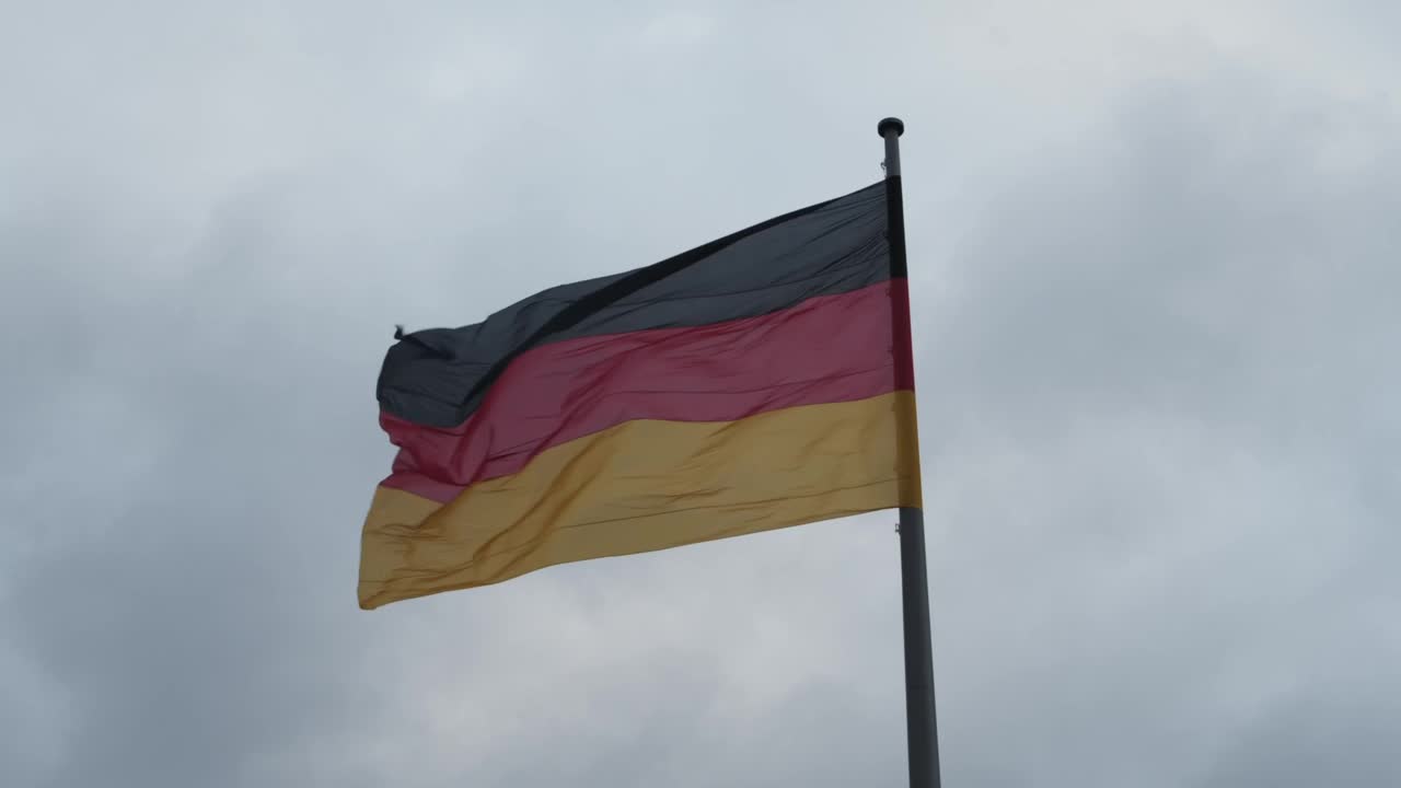 Stock Video Germany Waving Flag Moved By The Wind Low View Live Wallpaper For PC - Free Download