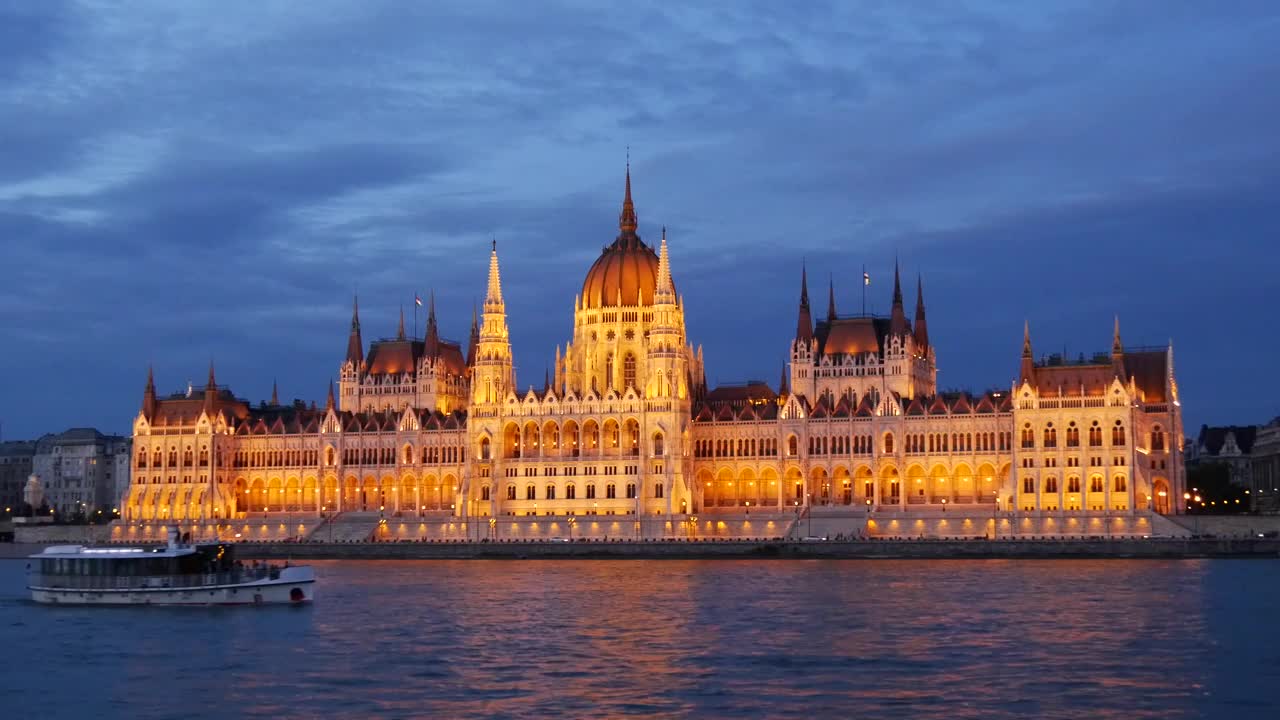Stock Video Cruise Ships And Ferries And The Hungarian Parliament Live Wallpaper For PC - Free Download