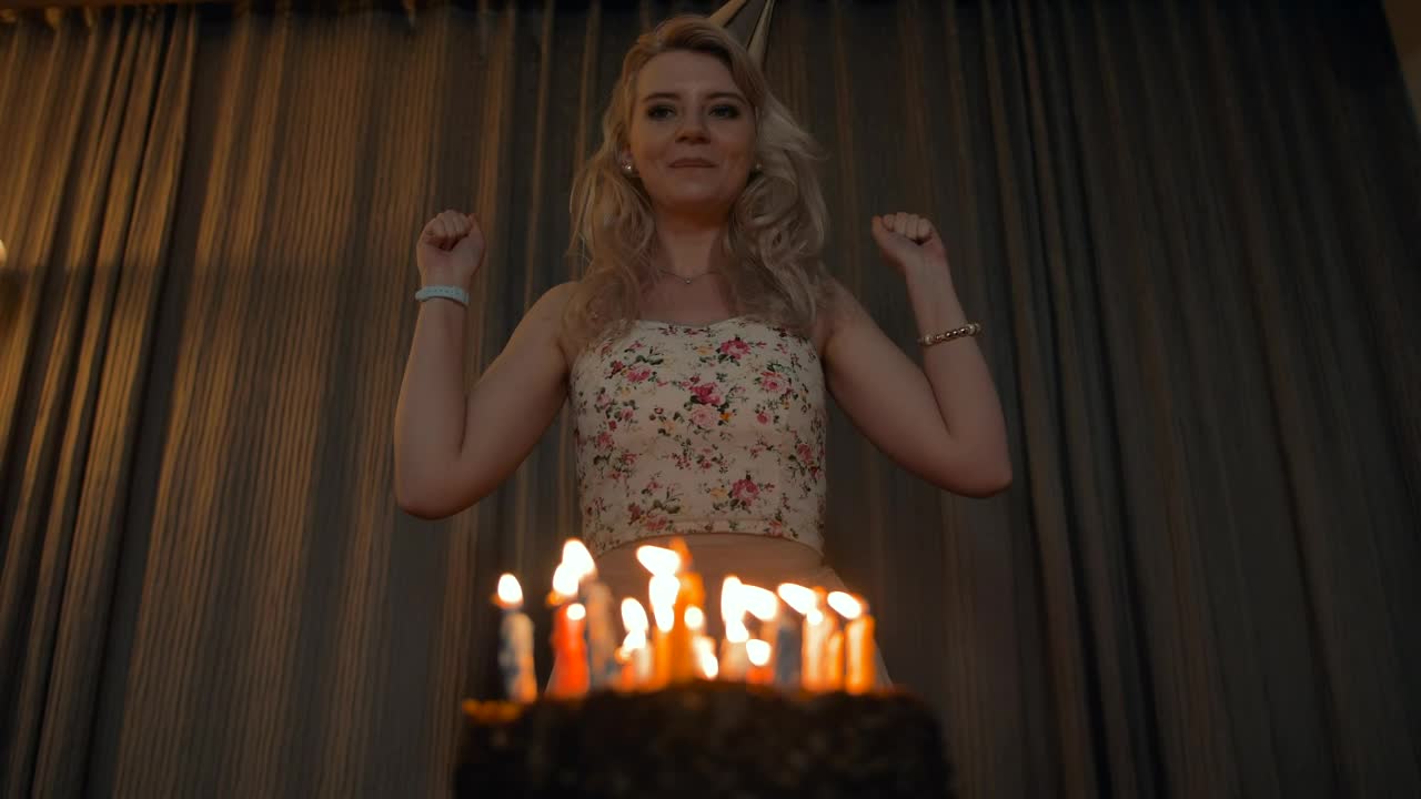 Stock Video Girl Blowing Out Birthday Candles Live Wallpaper For PC - Free Download