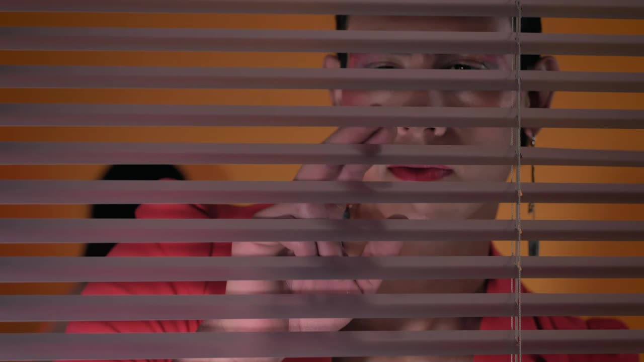 Free Stock Video Young Gay Man In Makeup Peeking Out The Window Live Wallpaper - Free Download