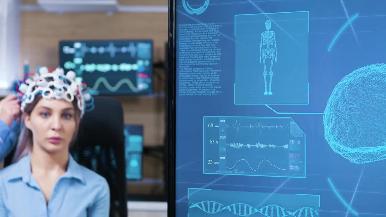Stock Video Doctor Prepares Patient For Brain Scan In Modern Clinic Live Wallpaper For PC - Free Download