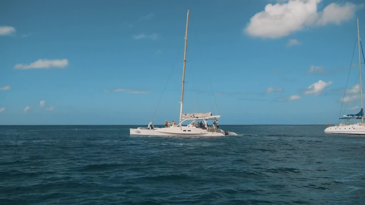 Free Stock Video Sailboat In The Open Sea During A Sunny Day Live Wallpaper - Free Download