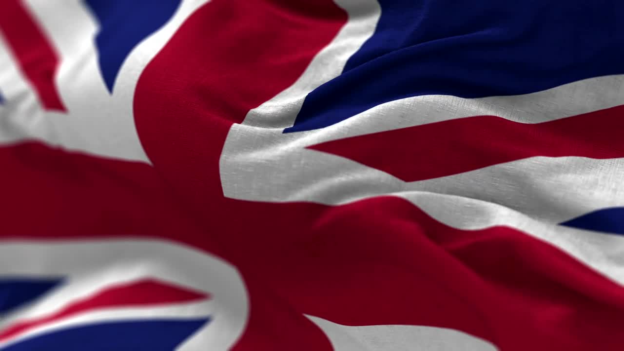 Video Stock Closeup Of United Kingdom Flag Waving In Wind Live Wallpaper For PC - Free Download