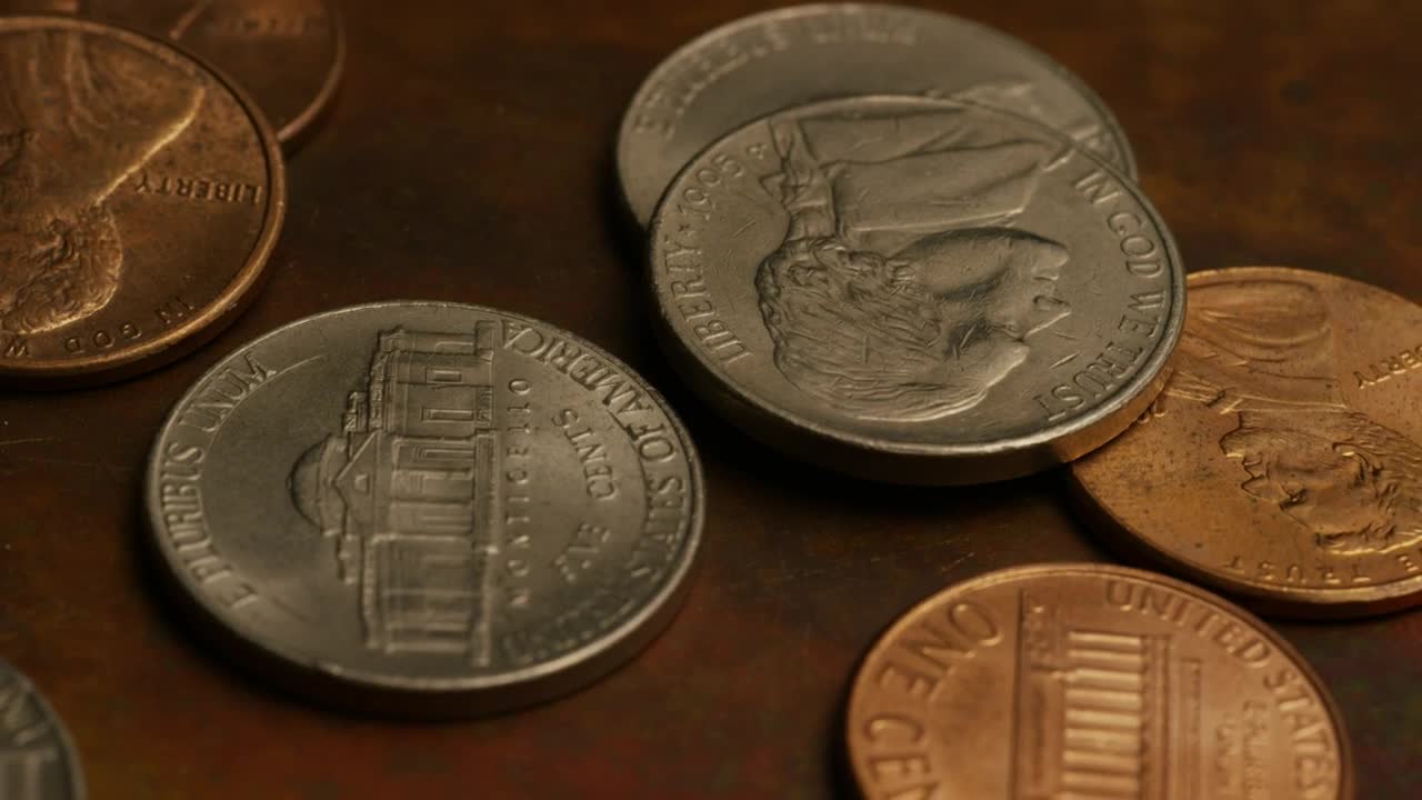 Stock Video Copper And Silver Coins On The Table Live Wallpaper For PC - Free Download