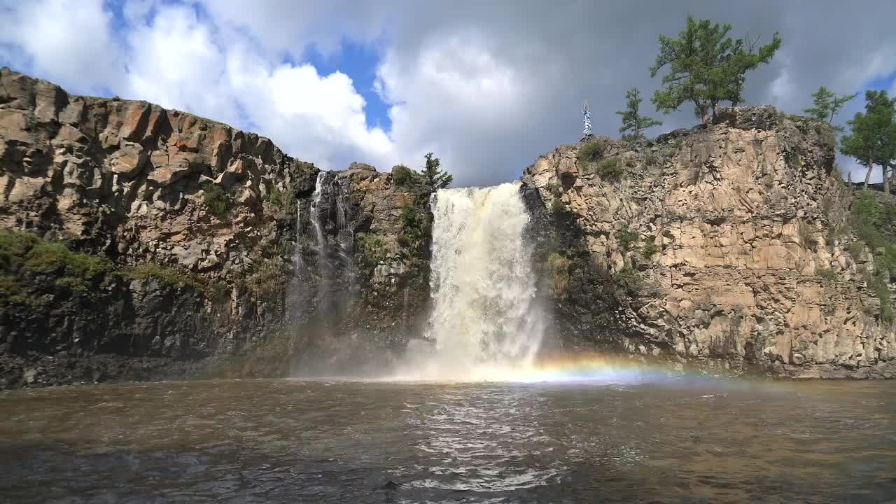 Stock Footage Waterfall With Rainbow Mist Live Wallpaper - Free Download