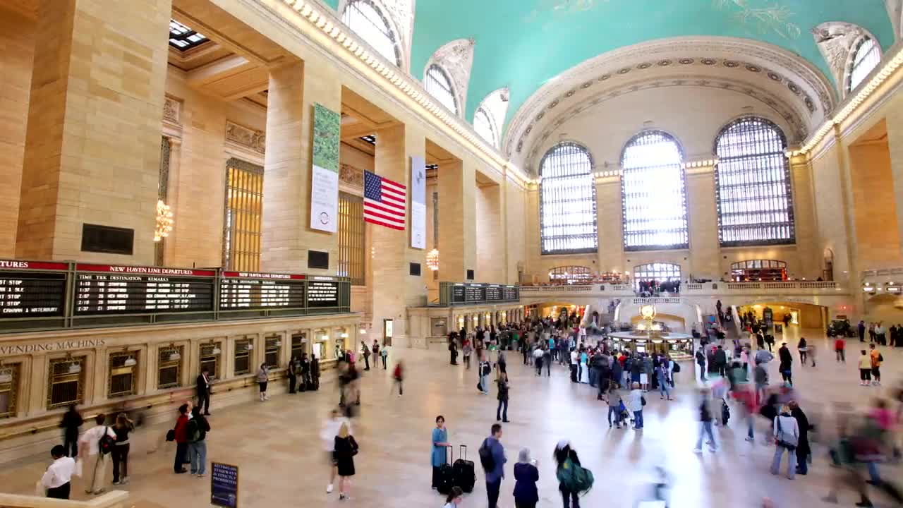 Stock Video Main Lobby Of Central Station New York Animated Wallpaper - Free Download